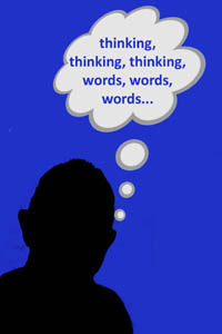 head thinking words